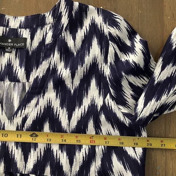 Tuckernuck Pomander Place Kenzo Dress Medium‎ Navy Ikat Tiered Preppy Shift - Picture 6 of 10